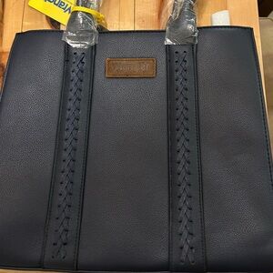 Wrangler Navy Women's Bag with Braided Details